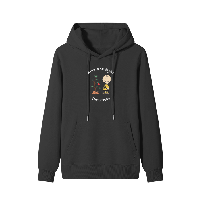 black,red,gray,green,dark grey,khaki,hoodie,charlie brown christmas,nine one eight clothing ,long sleeve