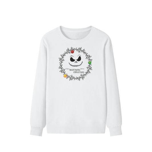 Khaki,White,Nightmare Before Christmas,Sweater ,Long Sleeve,Nine One Eight Clothing