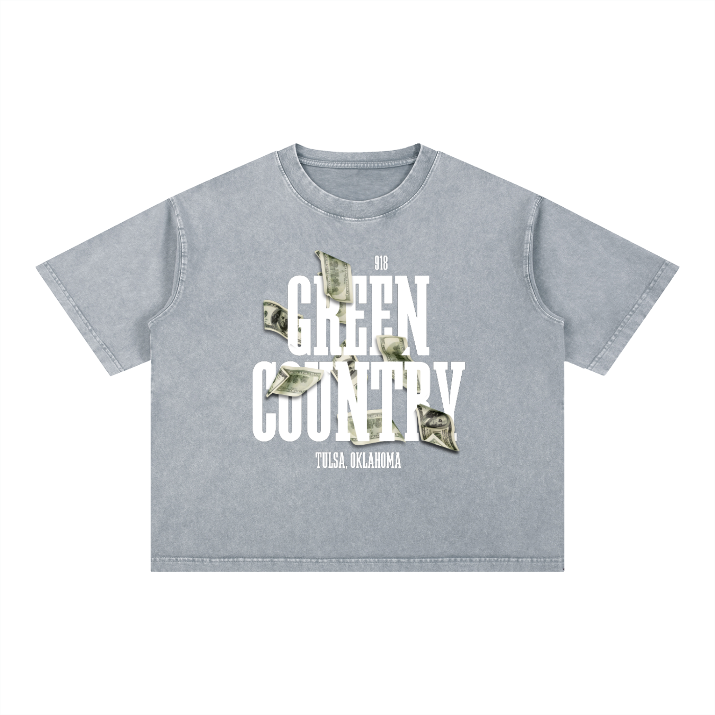 Green Country Reserve Boxy Tee - WHT Letters