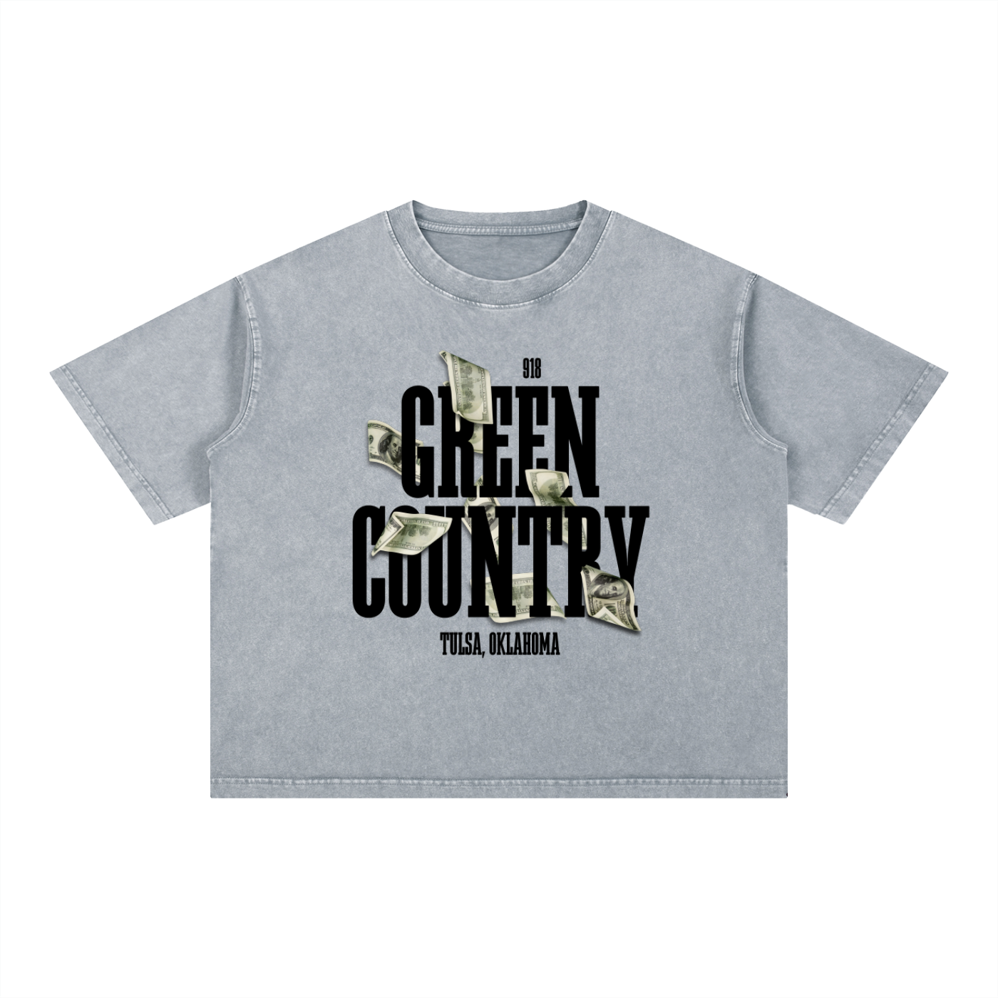 Green Country Reserve Boxy Tee - BLK Letters