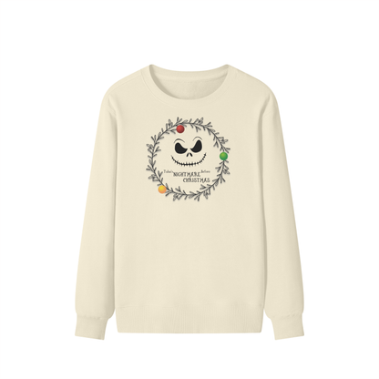 Khaki,White,Nightmare Before Christmas,Sweater ,Long Sleeve,Nine One Eight Clothing